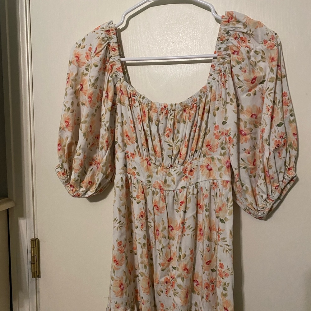 Floral Puff Sleeve Dress